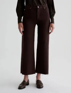 AG Saige Mid-Rise Wide Leg Crop, Amaretto Noir