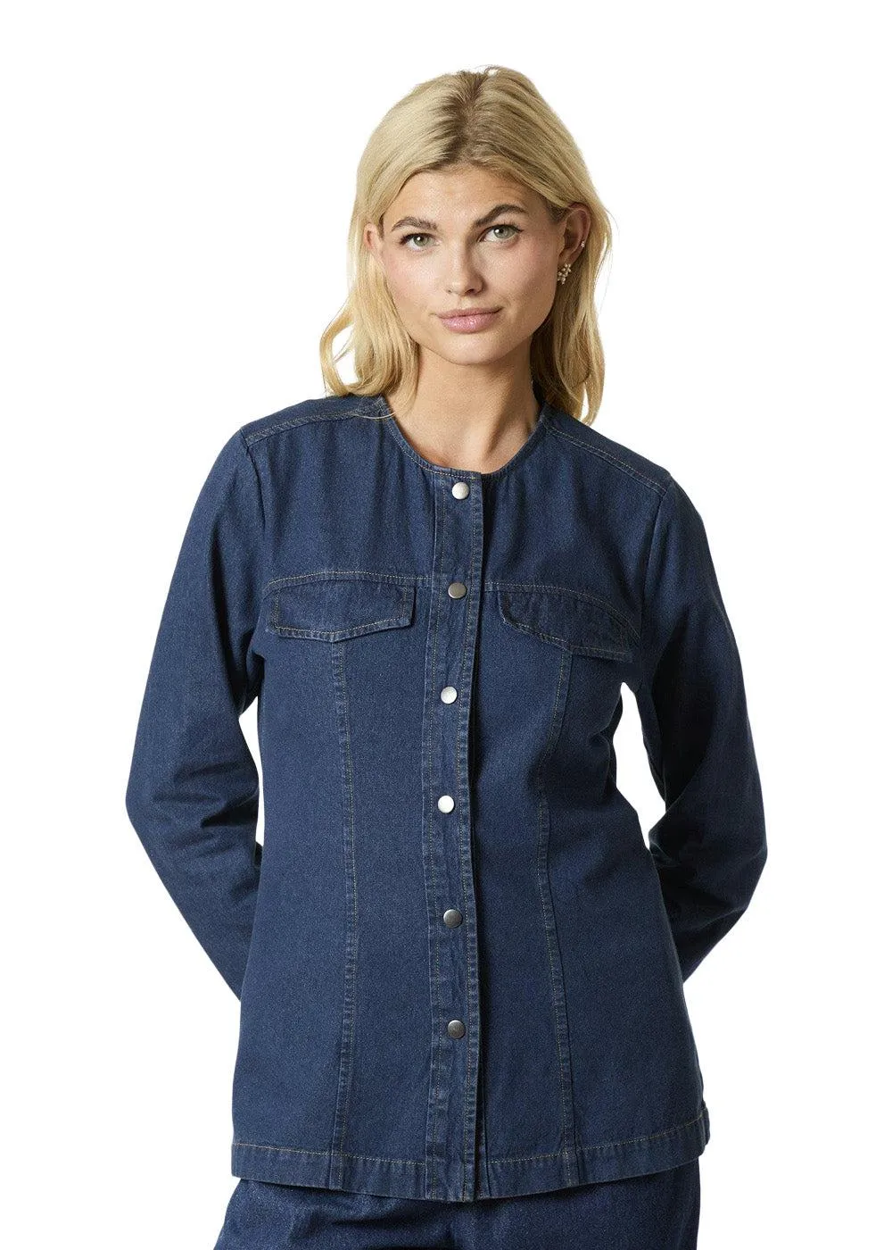 Annie Denim Blouse - Dark Blue