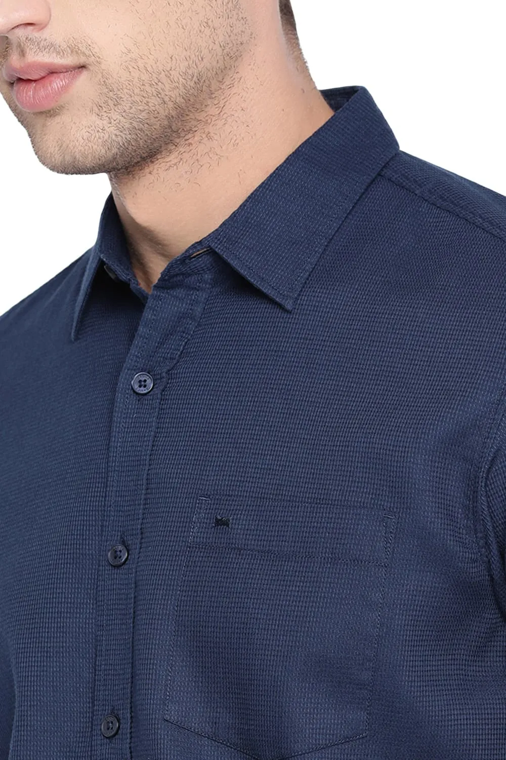 Basics Slim Fit Structure Shirt