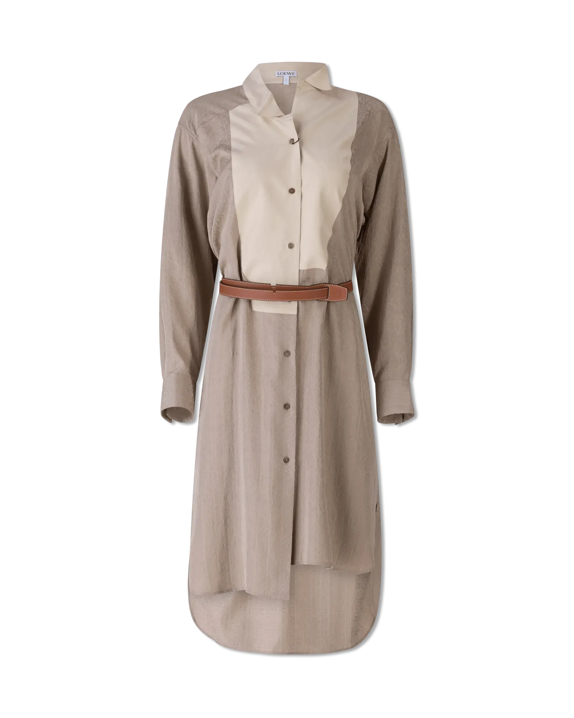 Belted Asymmetrical Shirt Dress