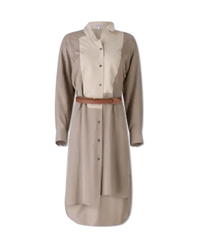 Belted Asymmetrical Shirt Dress