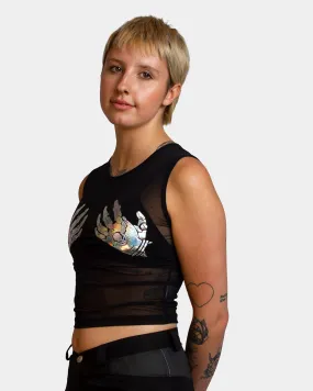 BIONIC BRA ATOMIC MESH CROP VEST BLACK