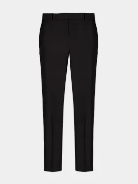 Black Technical Cotton Trousers