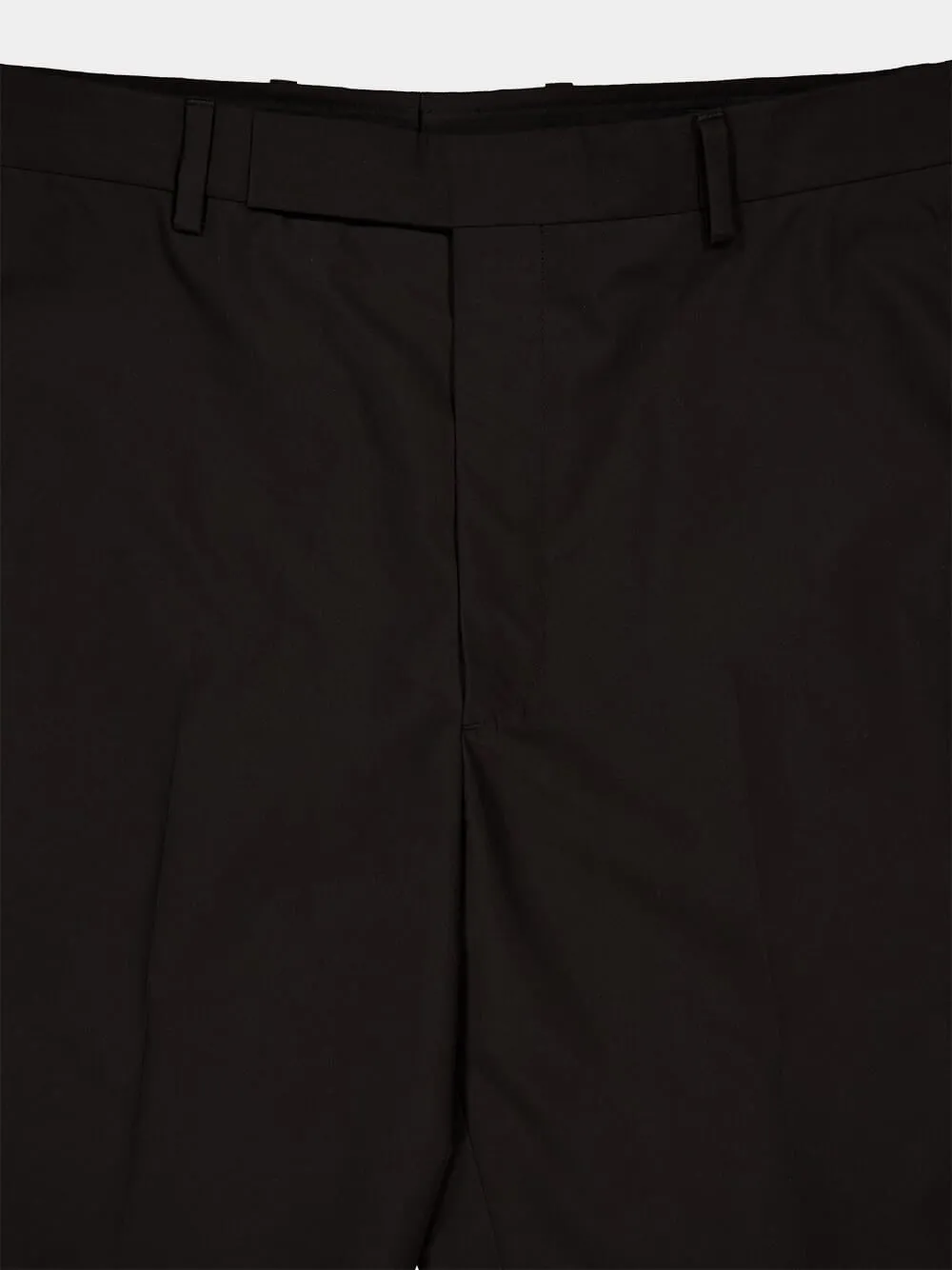 Black Technical Cotton Trousers