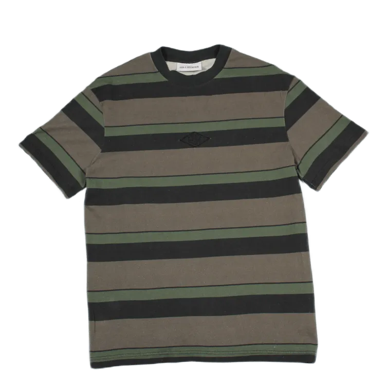 Boxy Tee Short Sleeve Dark Tonal Stripes