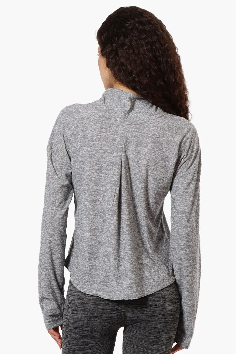 Canada Weather Gear Cowl Neck Long Sleeve Top - Grey