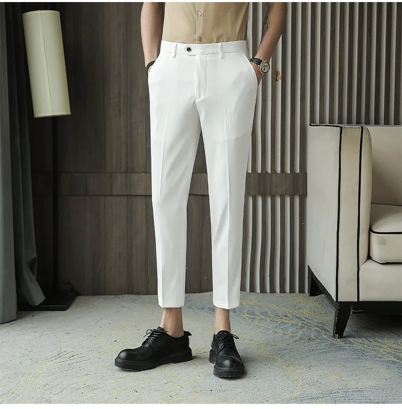 Casual Slim-fit Trousers Men