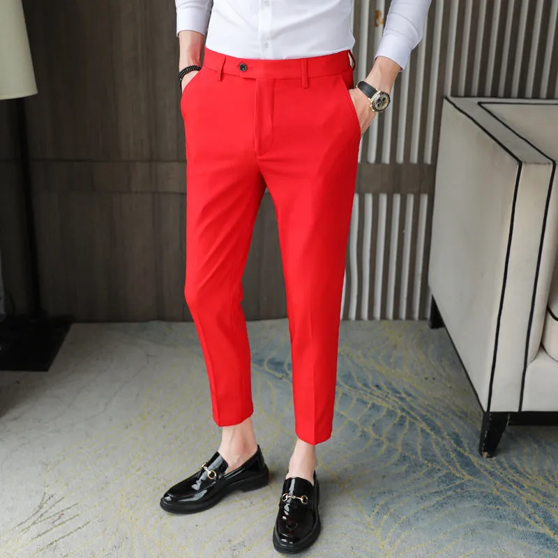 Casual Slim-fit Trousers Men