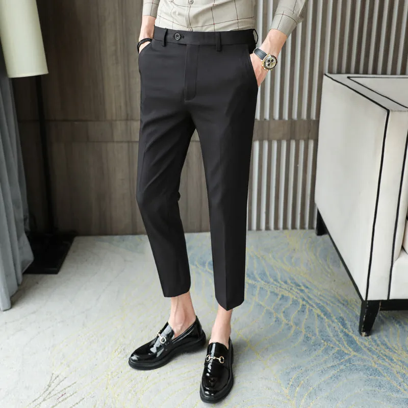 Casual Slim-fit Trousers Men