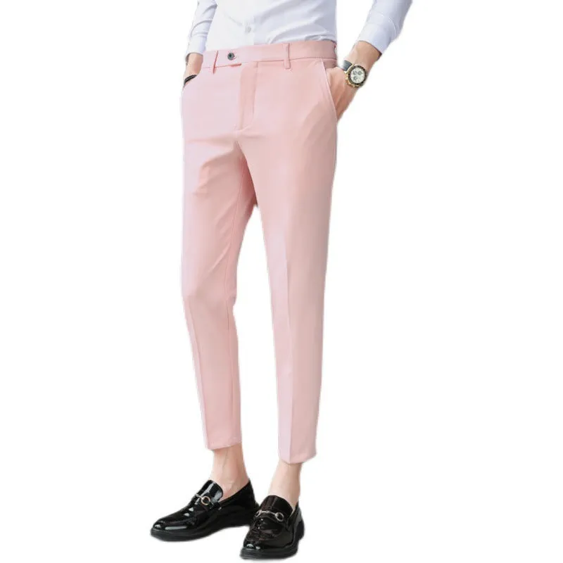 Casual Slim-fit Trousers Men