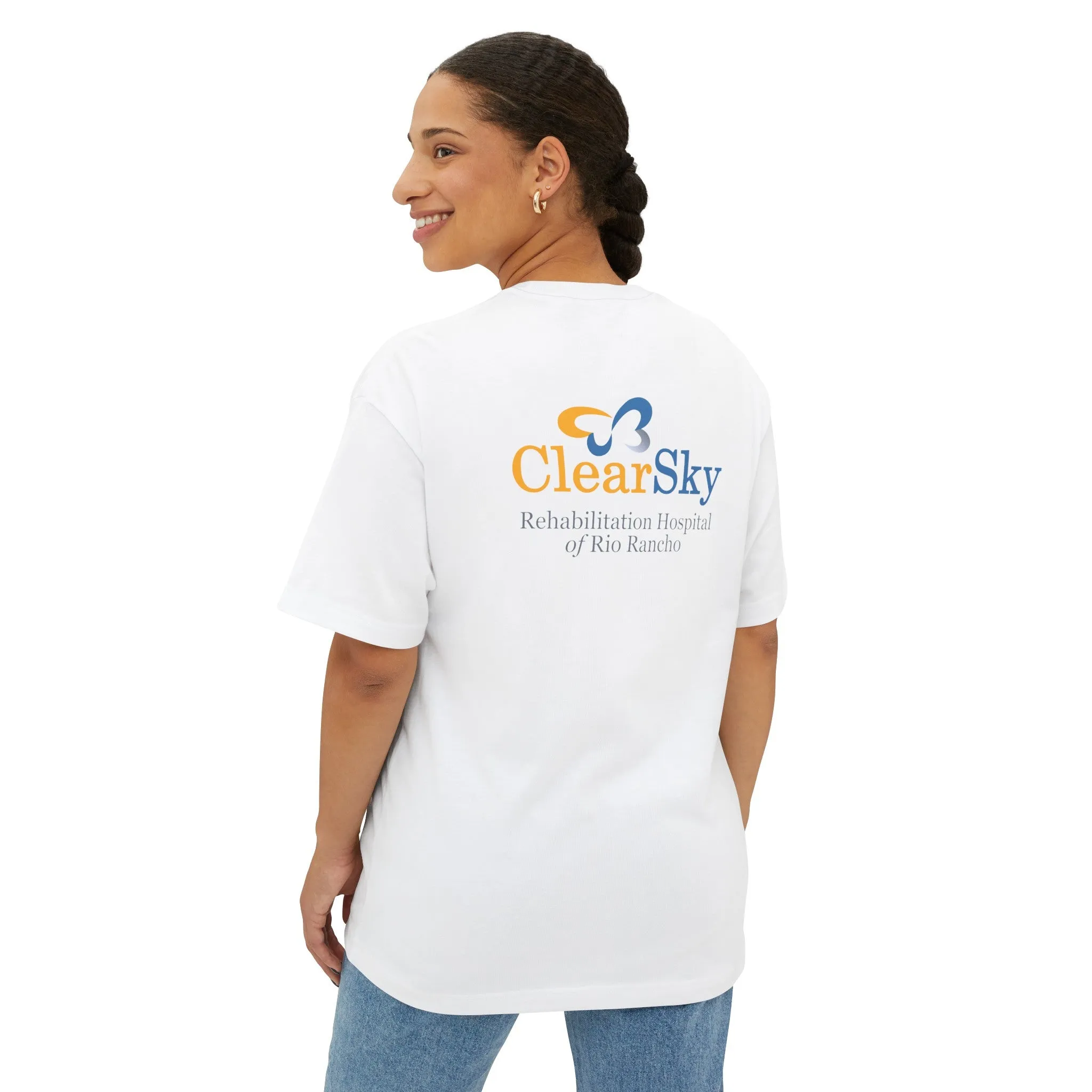 ClearSky Rehabilitation Hospital [Rio Rancho] [Front/Back Logo] | Unisex Oversized Boxy Tee