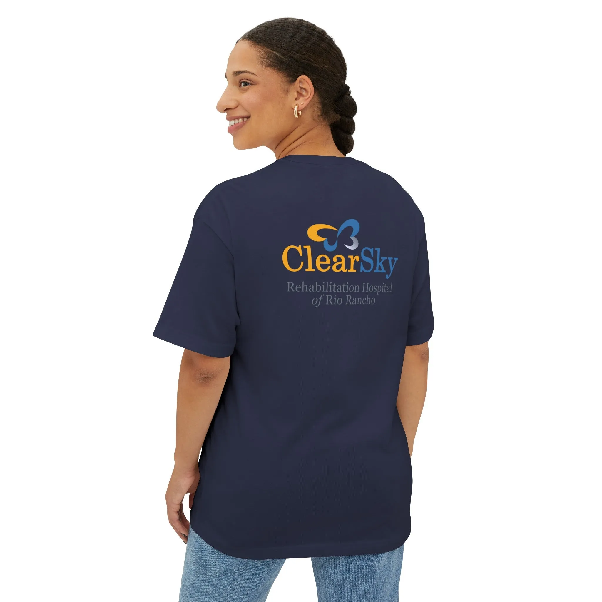 ClearSky Rehabilitation Hospital [Rio Rancho] [Front/Back Logo] | Unisex Oversized Boxy Tee