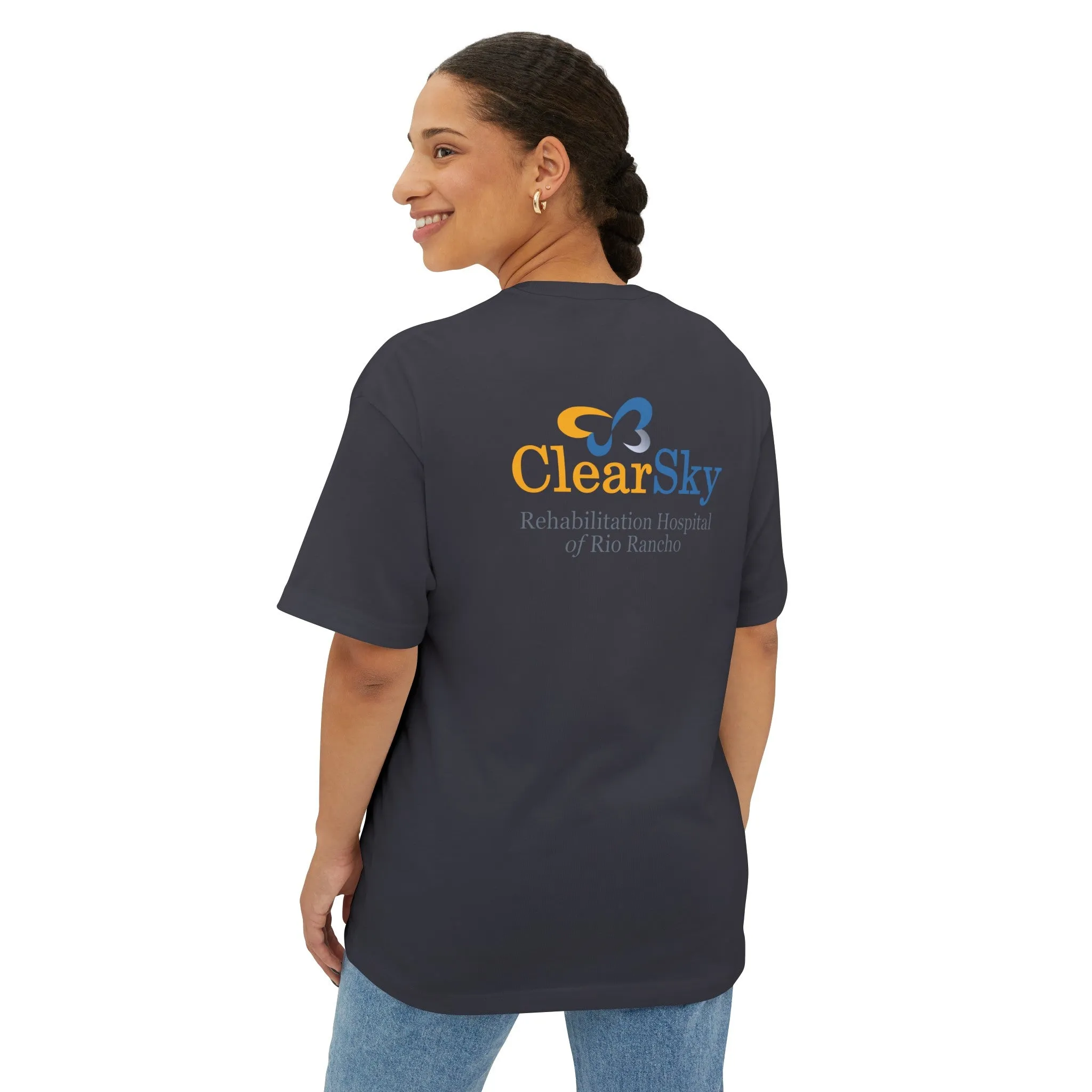 ClearSky Rehabilitation Hospital [Rio Rancho] [Front/Back Logo] | Unisex Oversized Boxy Tee