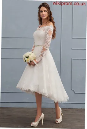 Dress A-Line Shyanne Wedding Lace With Wedding Dresses Asymmetrical Beading