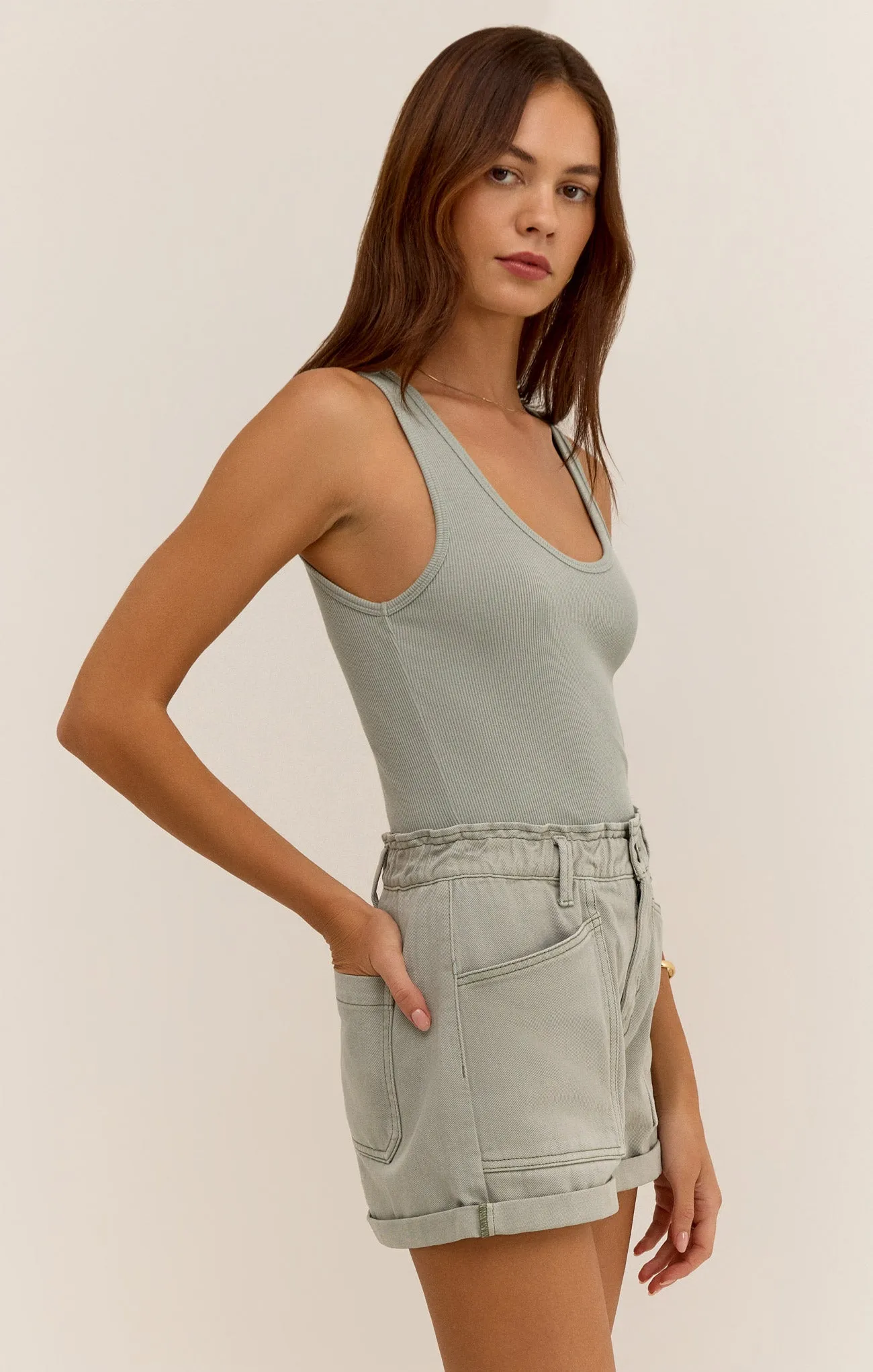 Essy Rib Cropped Tank