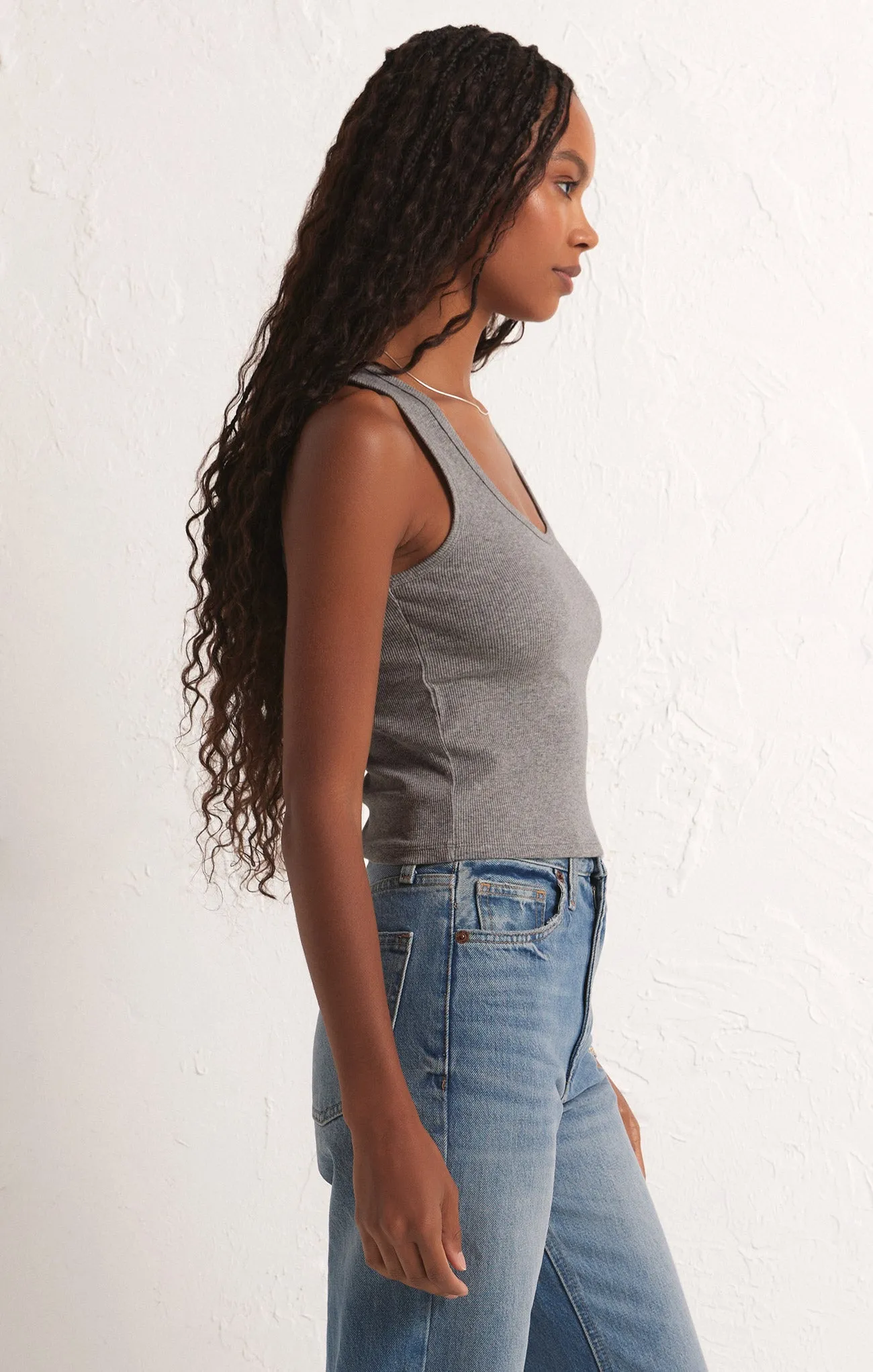 Essy Rib Cropped Tank