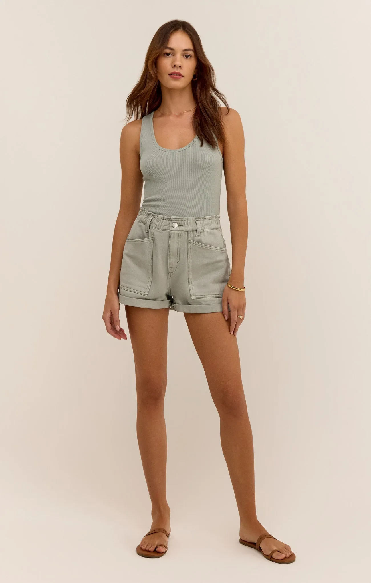 Essy Rib Cropped Tank