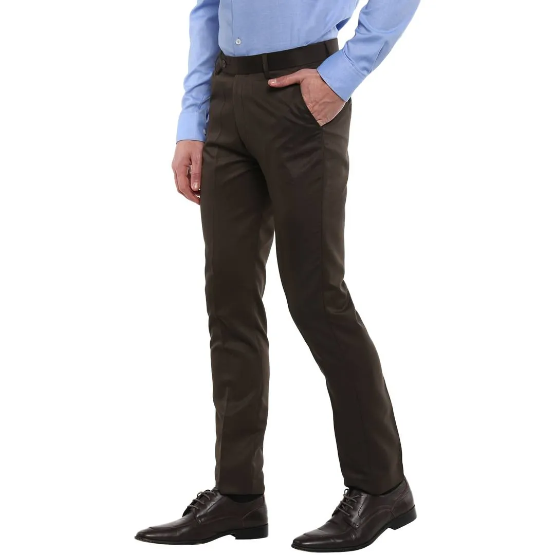 Green Slim Fit Formal Trouser