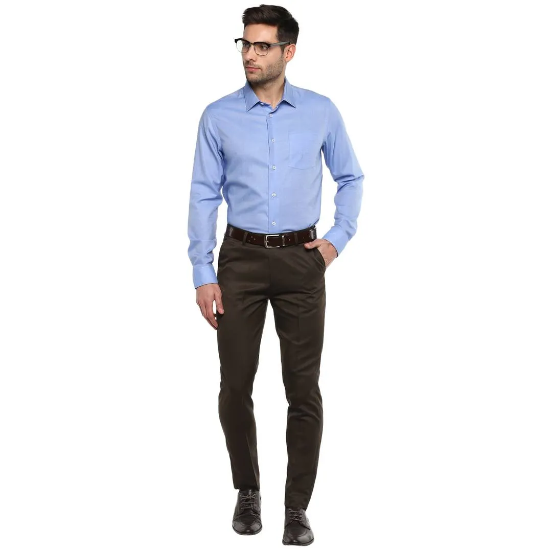 Green Slim Fit Formal Trouser