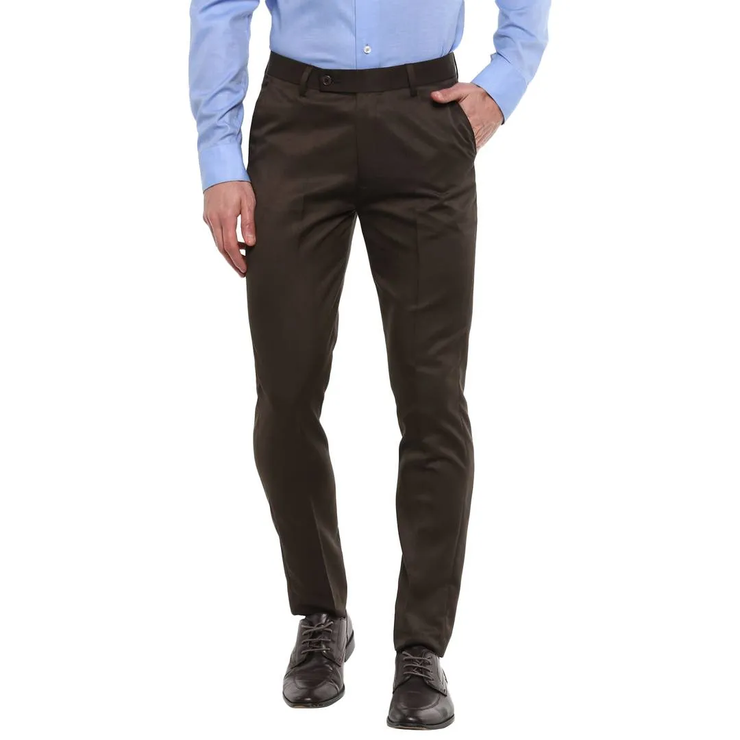 Green Slim Fit Formal Trouser