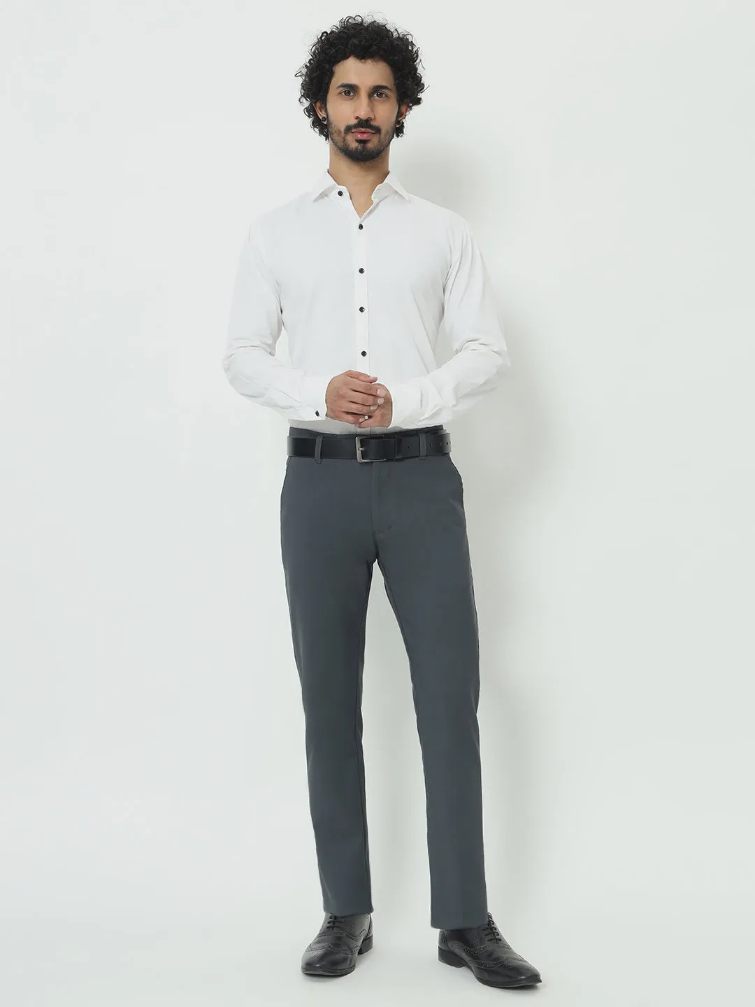 GREY SLIM TROUSERS