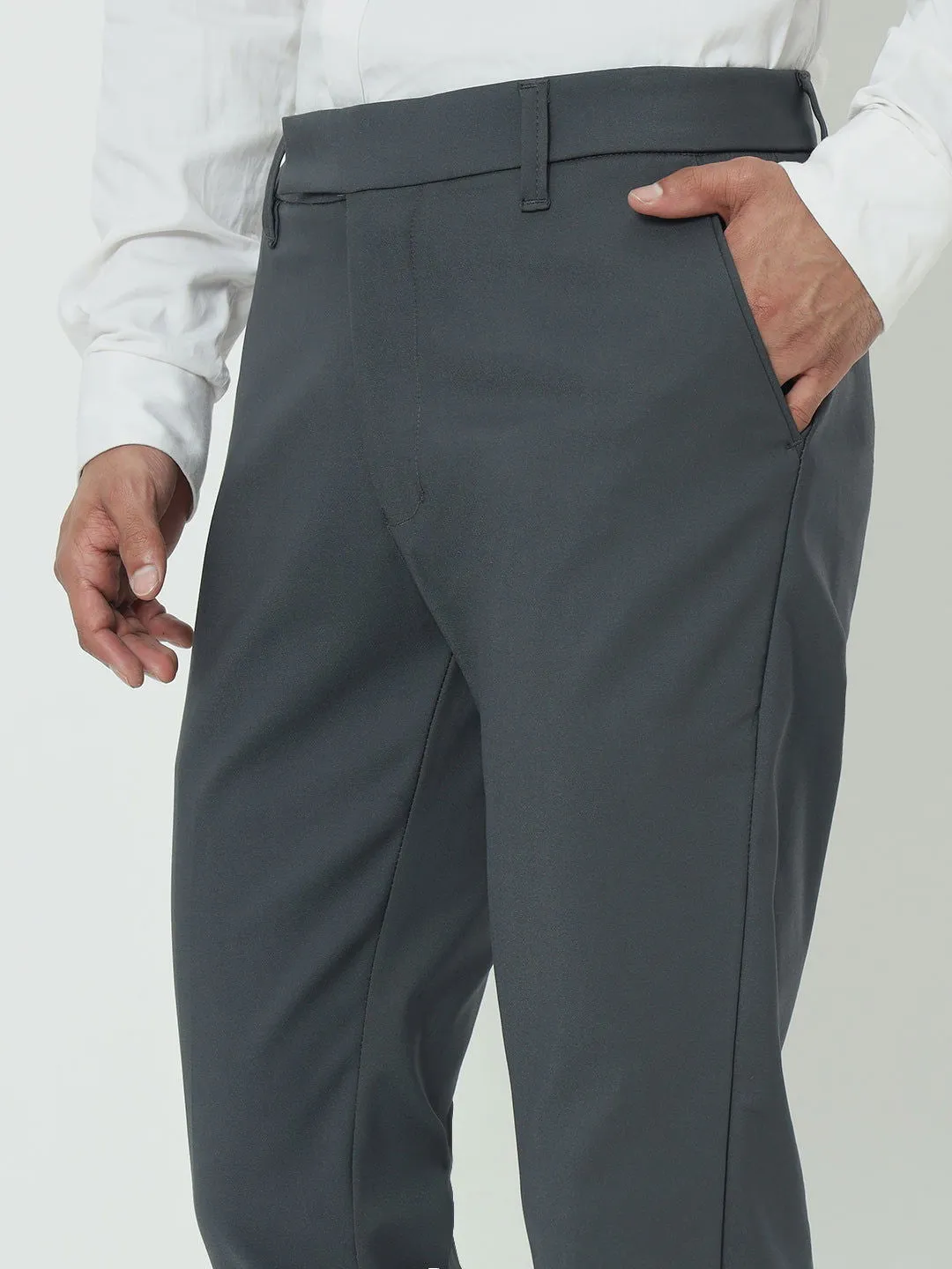 GREY SLIM TROUSERS