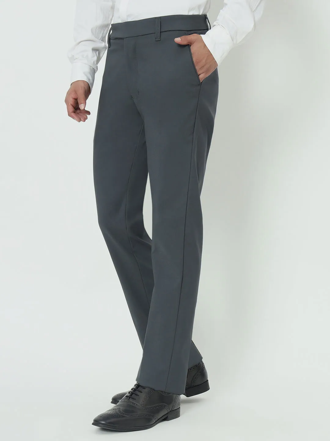 GREY SLIM TROUSERS