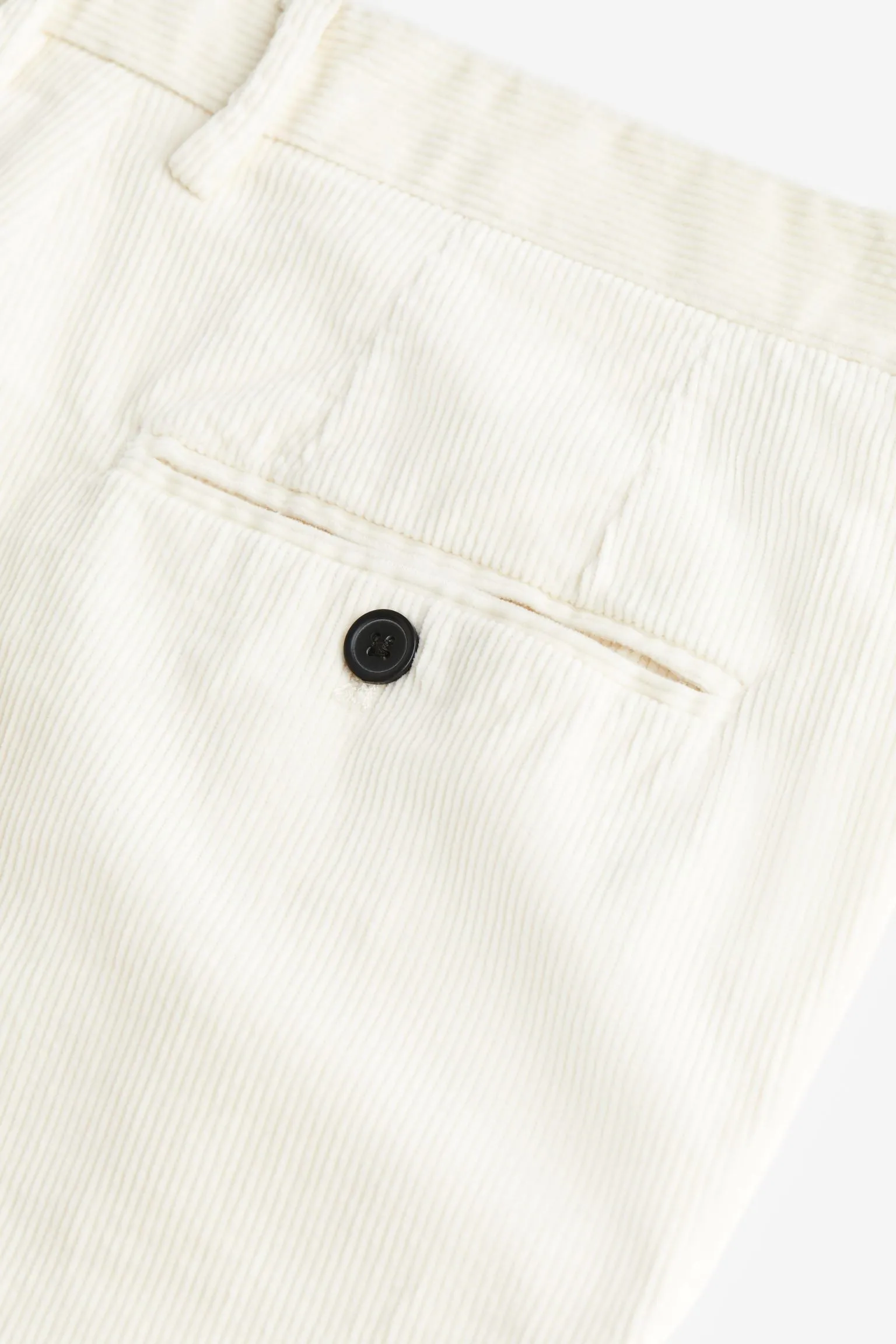 H&M Slim Fit Corduroy trousers, white