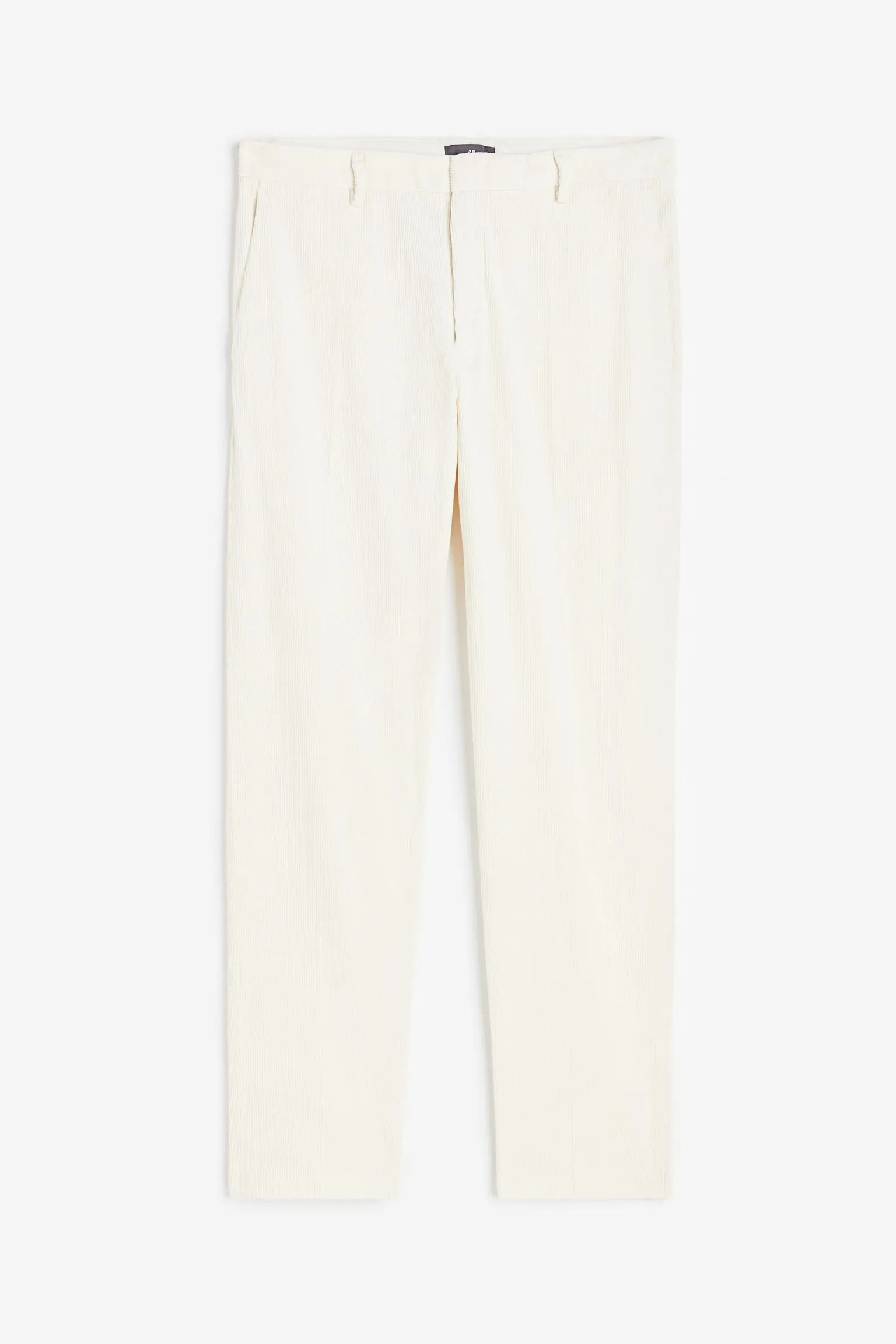 H&M Slim Fit Corduroy trousers, white