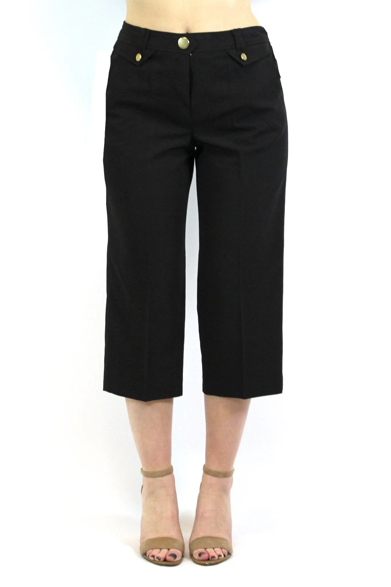 Larry Levine Stretchable Crop Pants