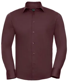 Long sleeve easycare fitted shirt | Port