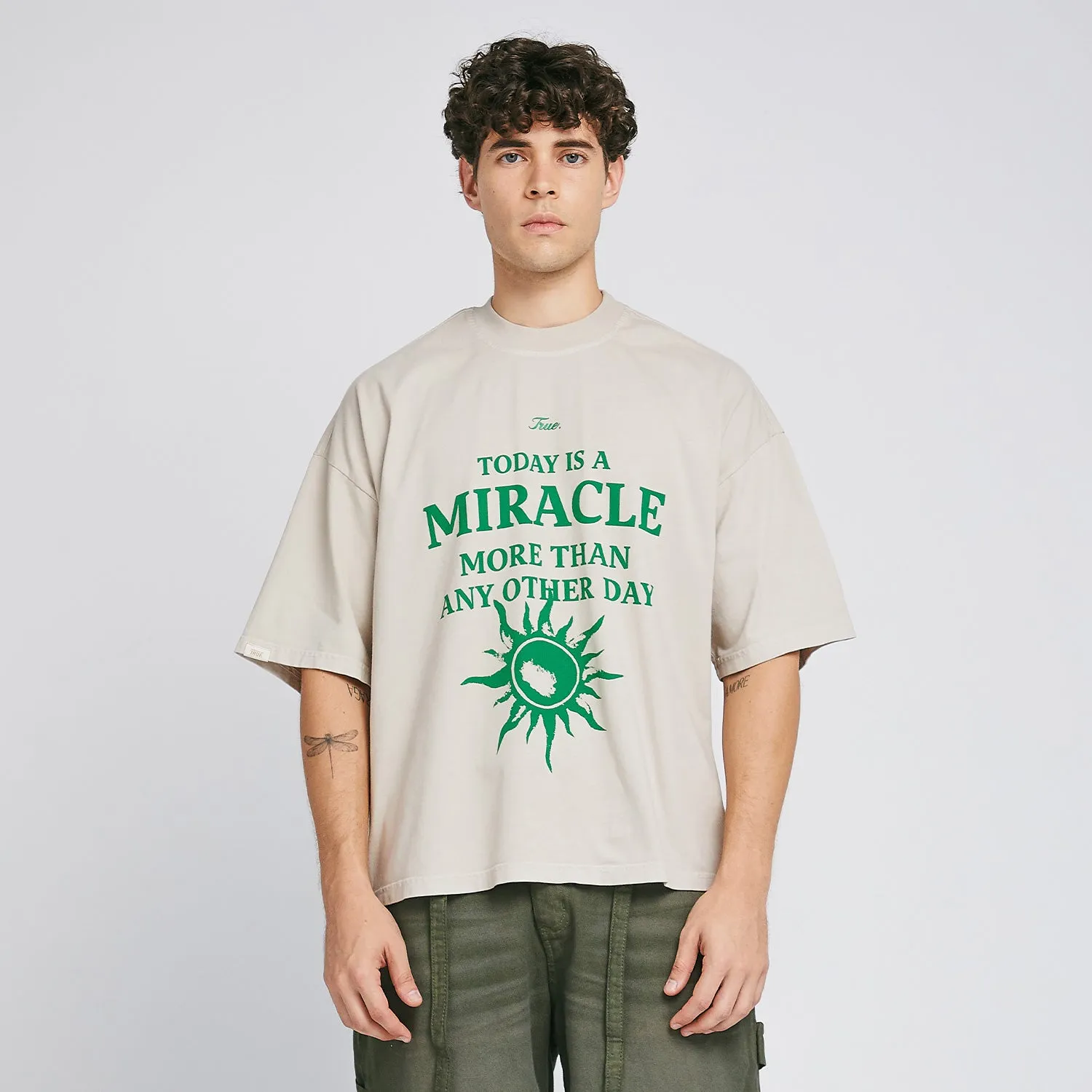 Miracle Boxy T-Shirt - Sand