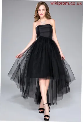 Ruffle Dress Strapless With Taffeta A-Line Homecoming Dresses Josie Asymmetrical Tulle Homecoming