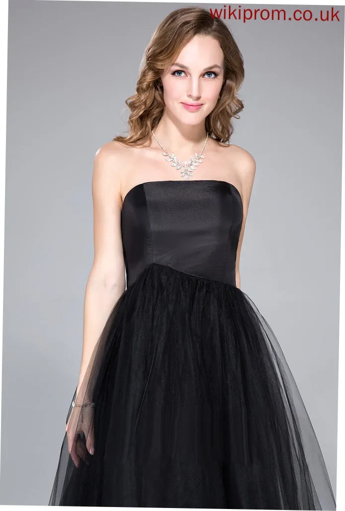 Ruffle Dress Strapless With Taffeta A-Line Homecoming Dresses Josie Asymmetrical Tulle Homecoming