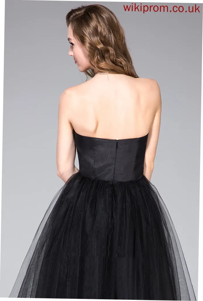 Ruffle Dress Strapless With Taffeta A-Line Homecoming Dresses Josie Asymmetrical Tulle Homecoming