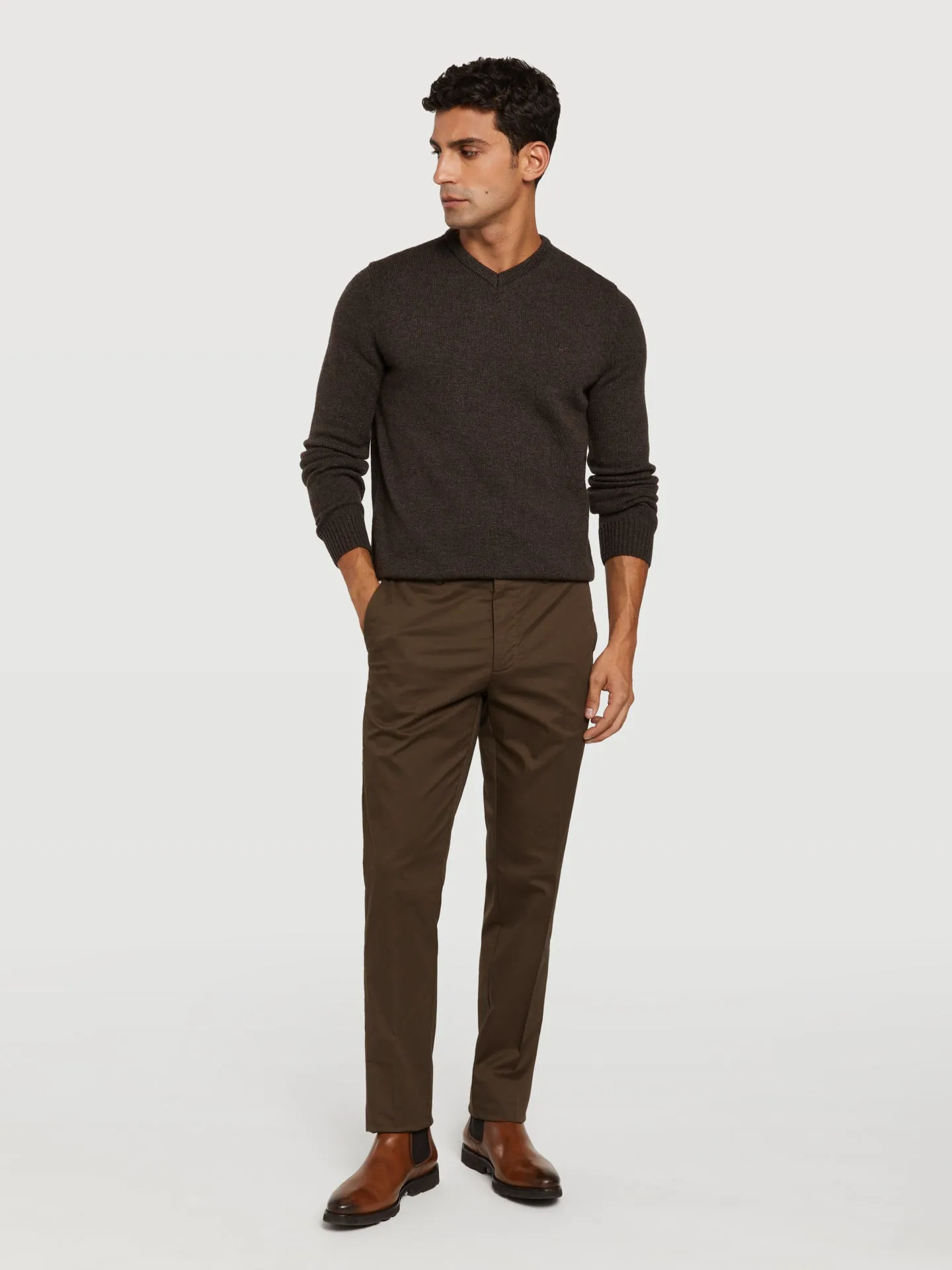 Slim fit basic chino trousers