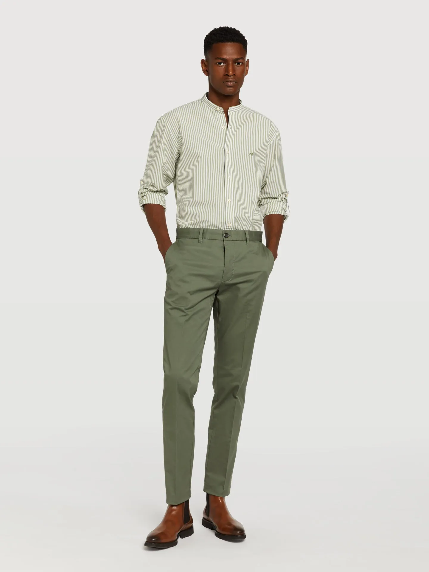 Slim fit basic chino trousers