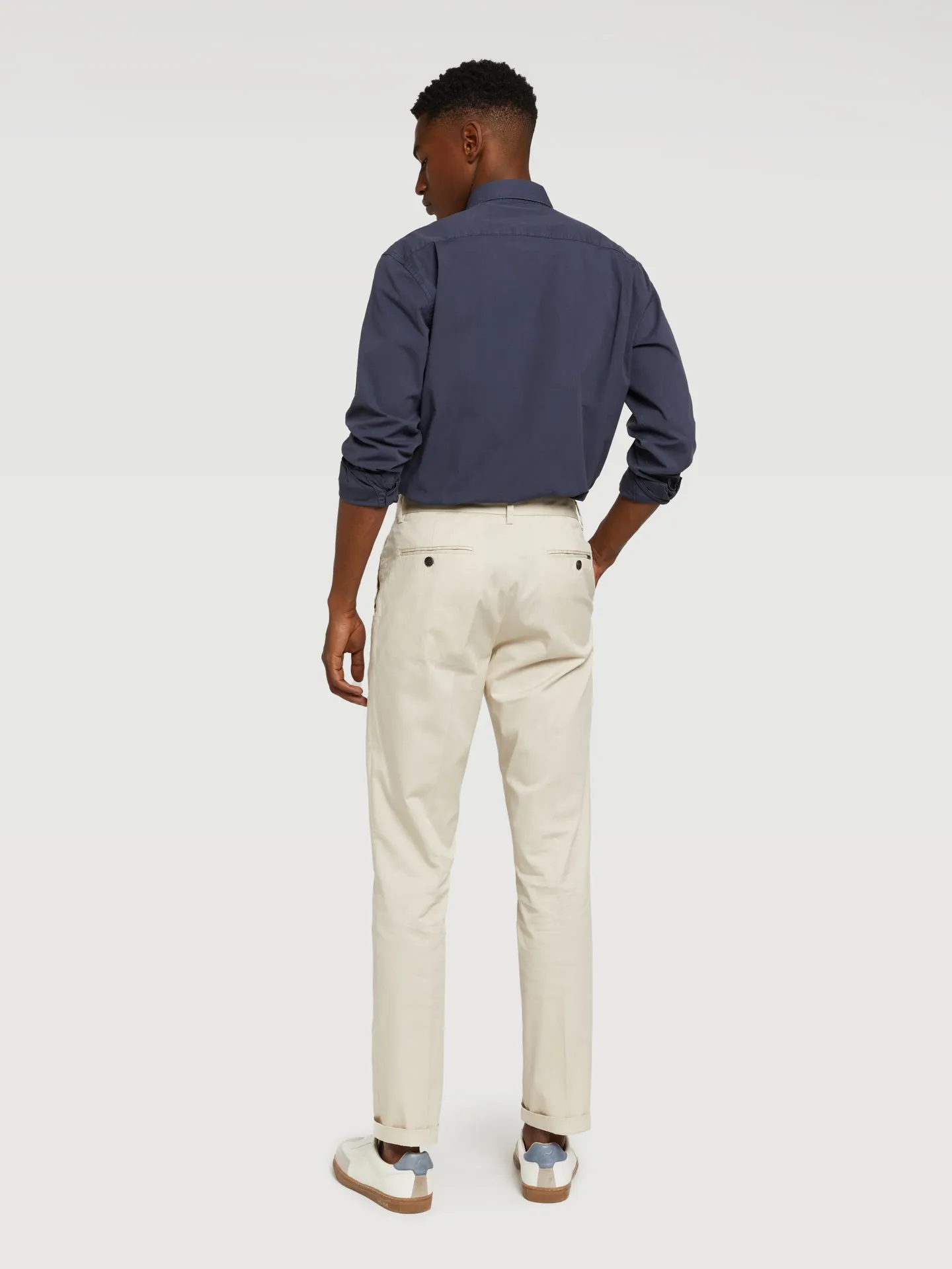 Slim fit basic chino trousers