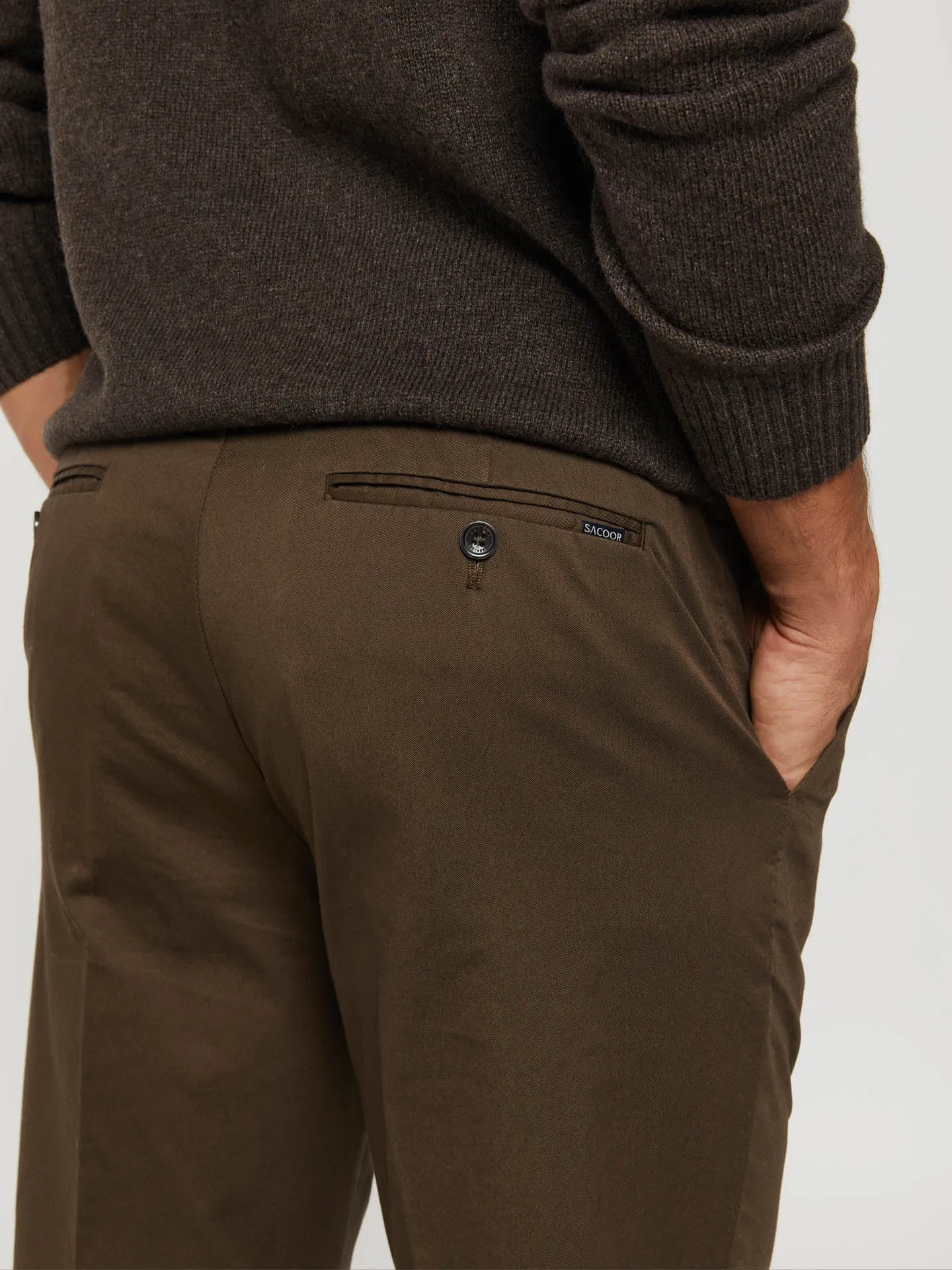 Slim fit basic chino trousers