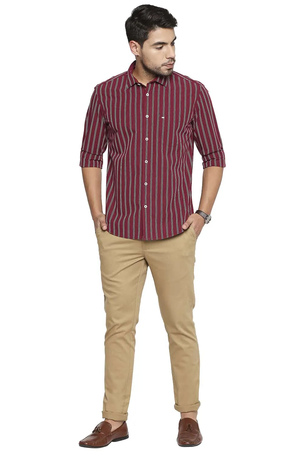 Slim Fit Stripe Shirt