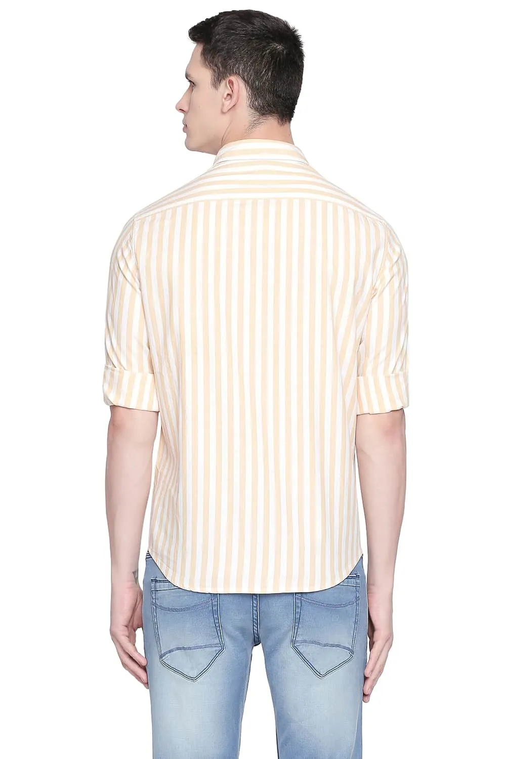 Slim Fit Twill Stripes Shirt