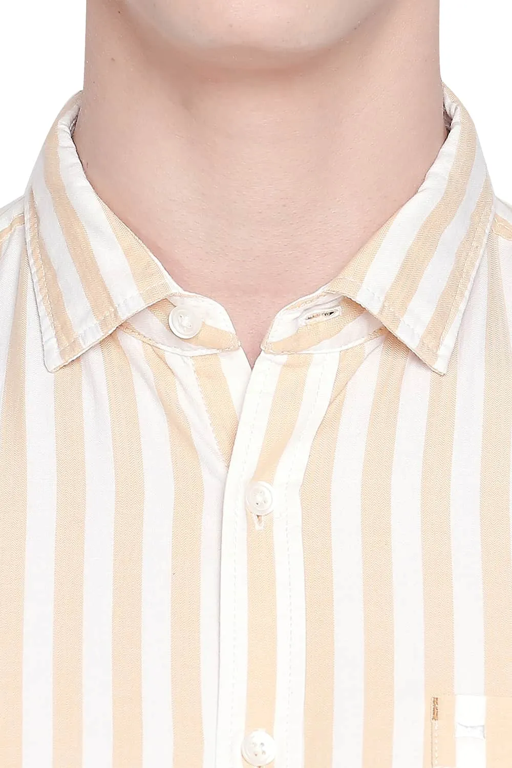 Slim Fit Twill Stripes Shirt