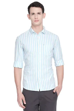 Slim Fit Twill Stripes Shirt