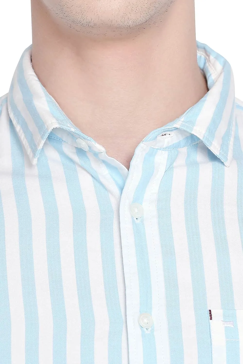 Slim Fit Twill Stripes Shirt