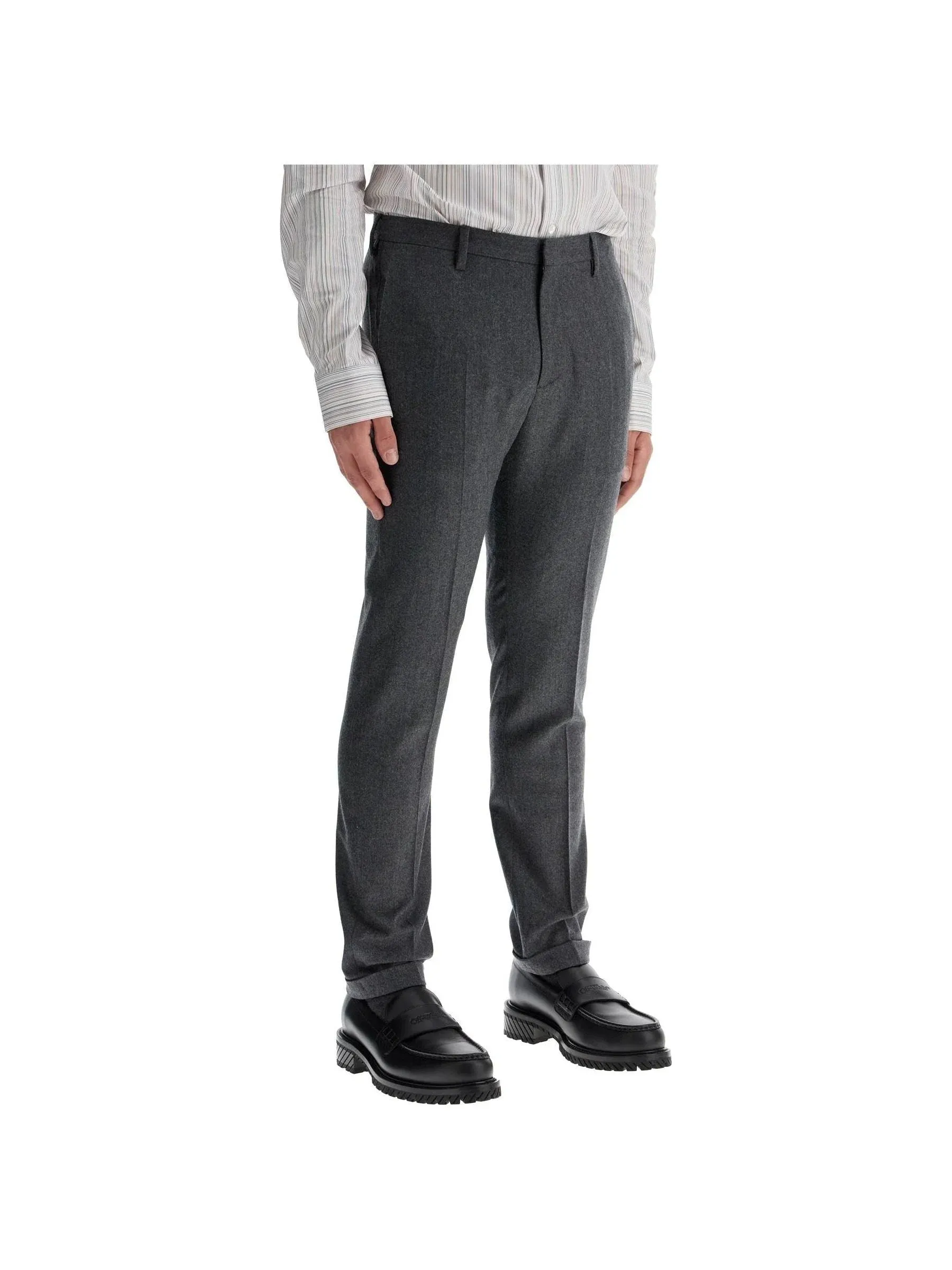 Slim Fit Wool Cashmere Trousers