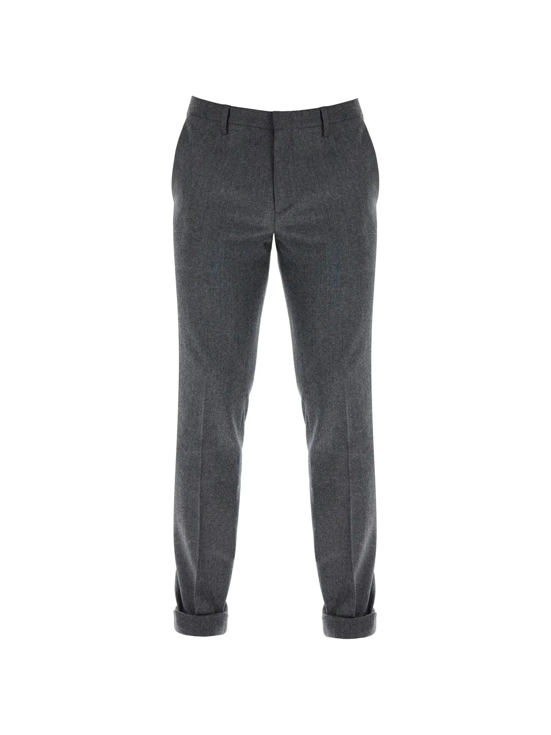 Slim Fit Wool Cashmere Trousers