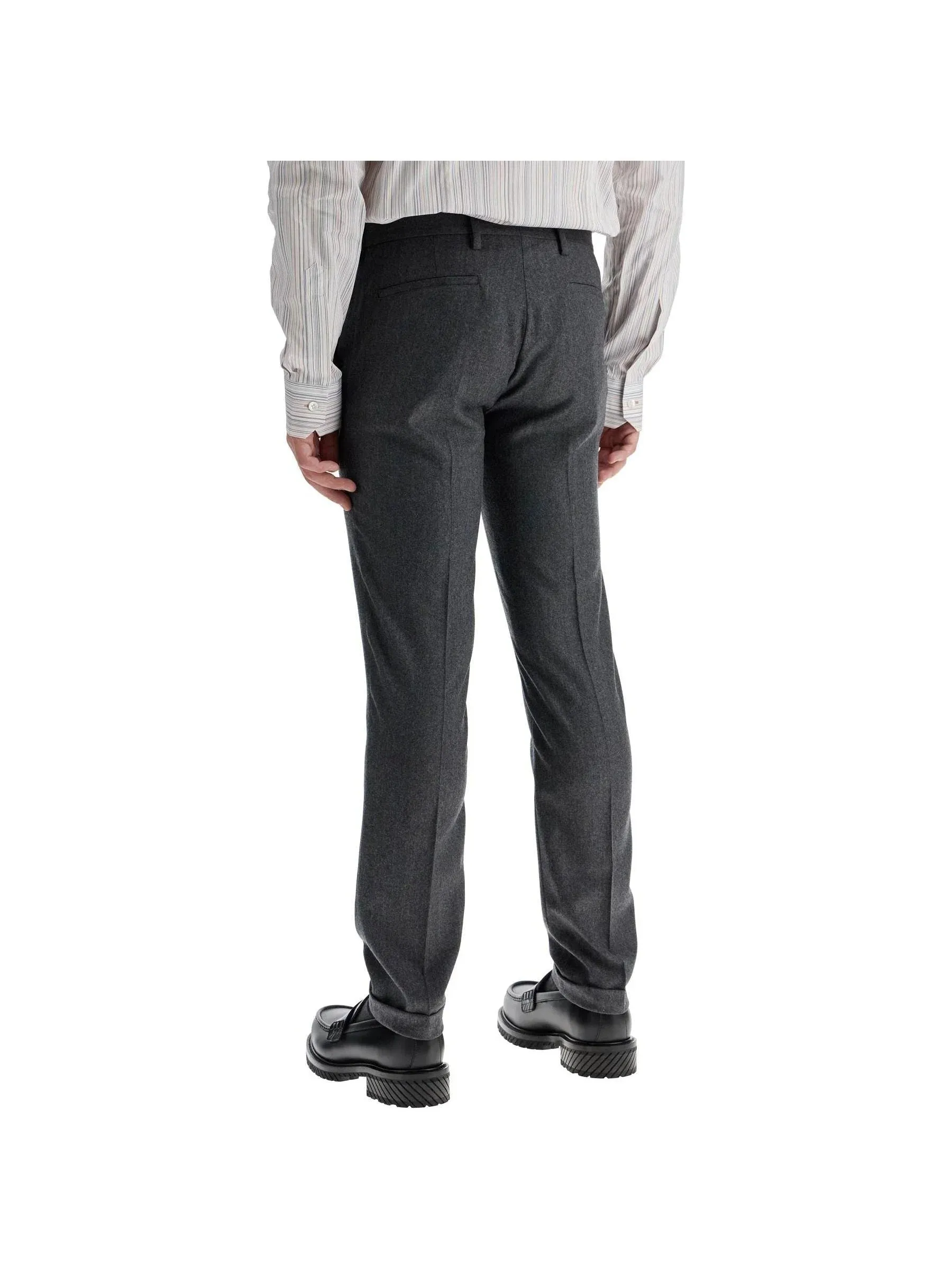 Slim Fit Wool Cashmere Trousers