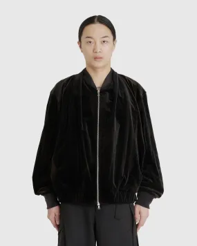 Sun Bleached Velvet Shawl Collar Bomber