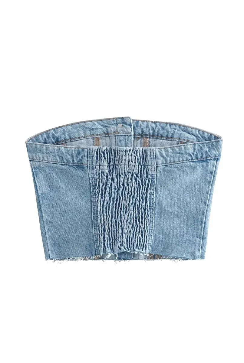 TC750 Denim Tube Crop Top