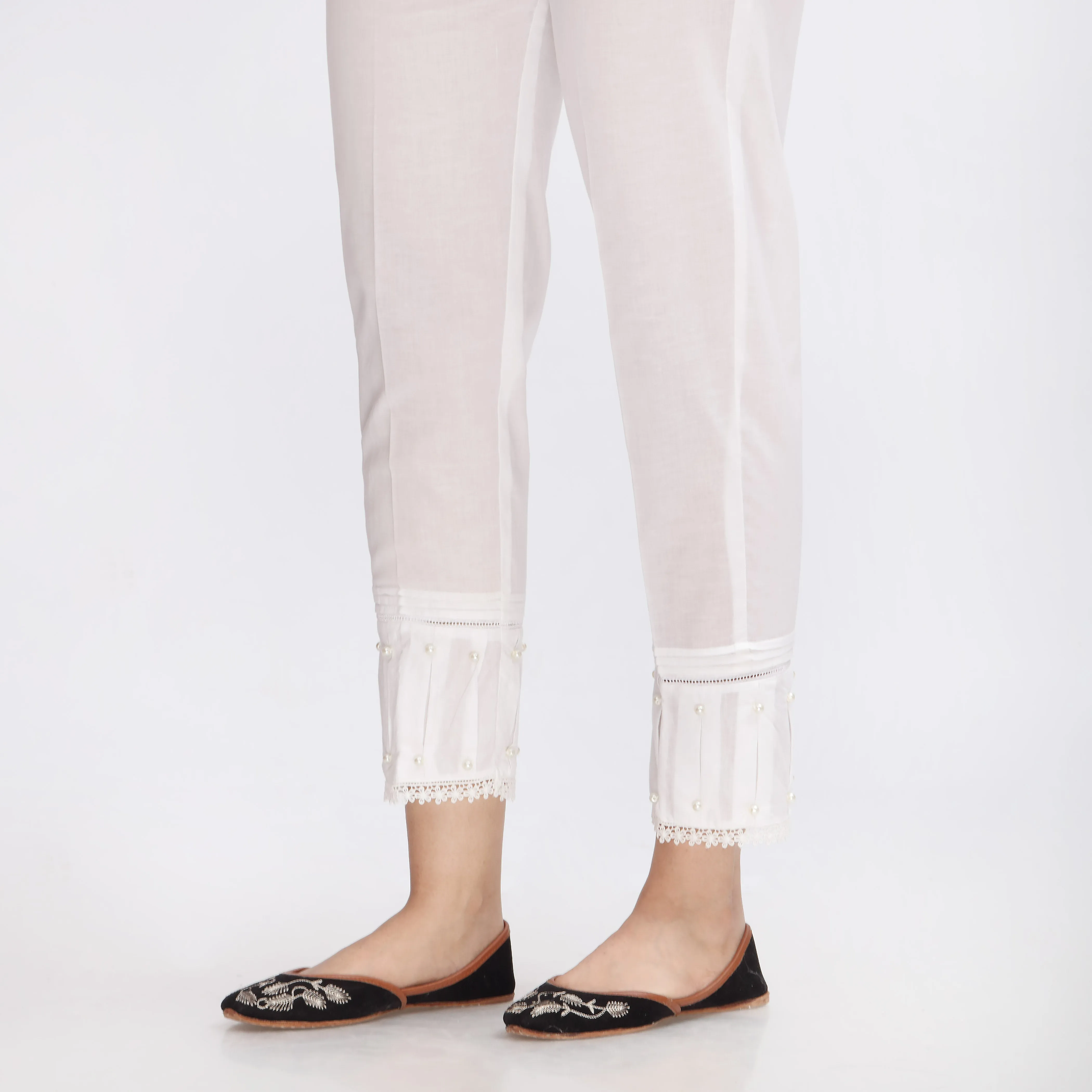 White Cambric Slim Fit Trouser PS3546